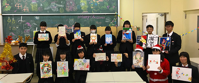 恒例の美術部 漫画研究部合同 クリスマスイラスト発表会 花咲徳栄高等学校